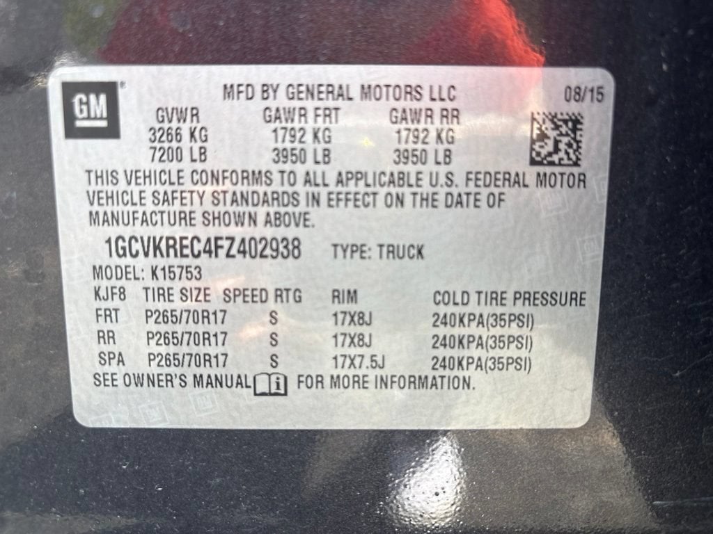 2015 Chevrolet Silverado 1500 LT